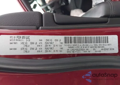 2018 Jeep Grand Cherokee Laredo 4X4 z USA, uszkodzony, nr VIN 1C4RJFAG8JC279314